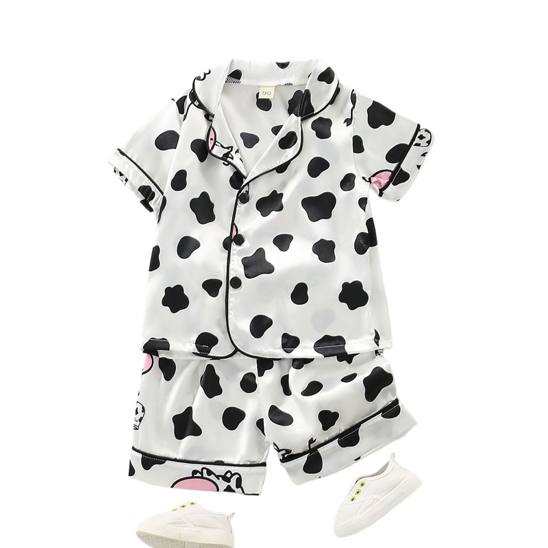 Baby Clothing Dividers - 어린이용 여름용 남아/여아 반팔 새틴 곰돌이