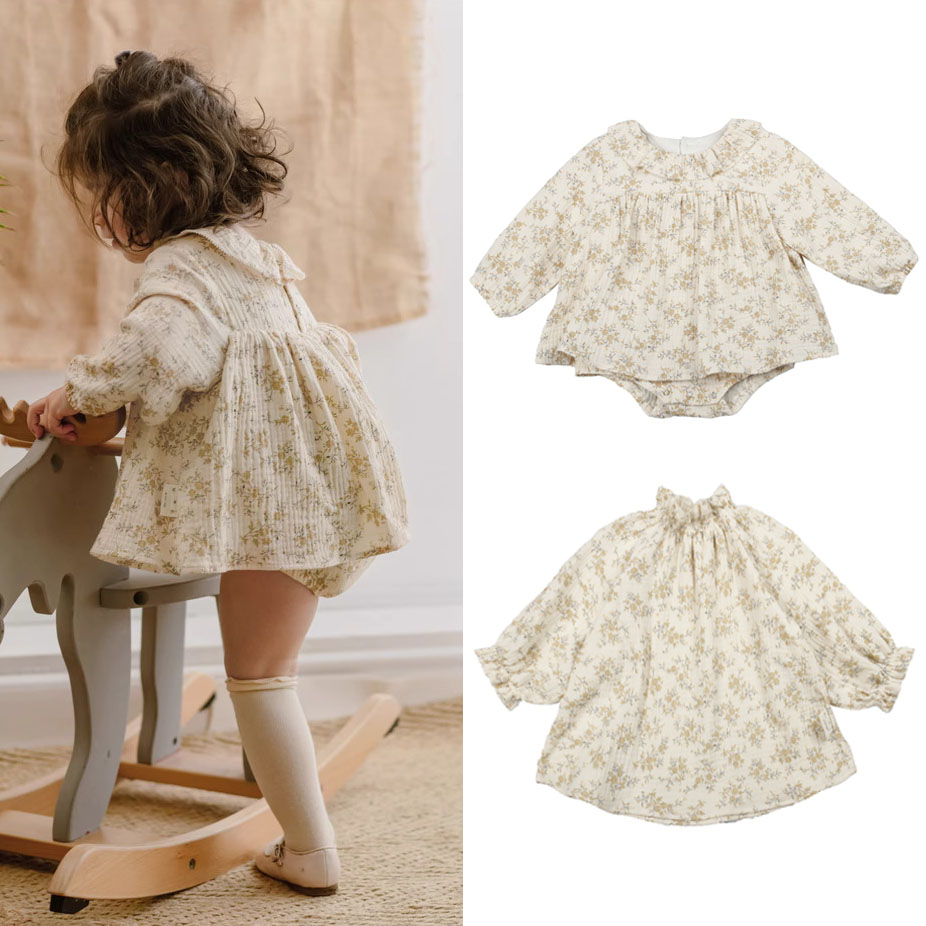 아기 소녀 꽃 드레스, 용수철 유기농 코튼 신생아 롬퍼 - Baby Clothing Organic 리뷰 및 가격