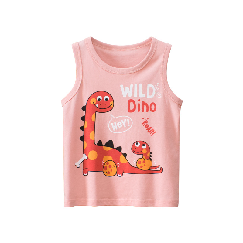 2023 여름 여아용 어린이 조끼, 100% 코튼 공룡 - Baby Clothing Dividers 리뷰 및 가격